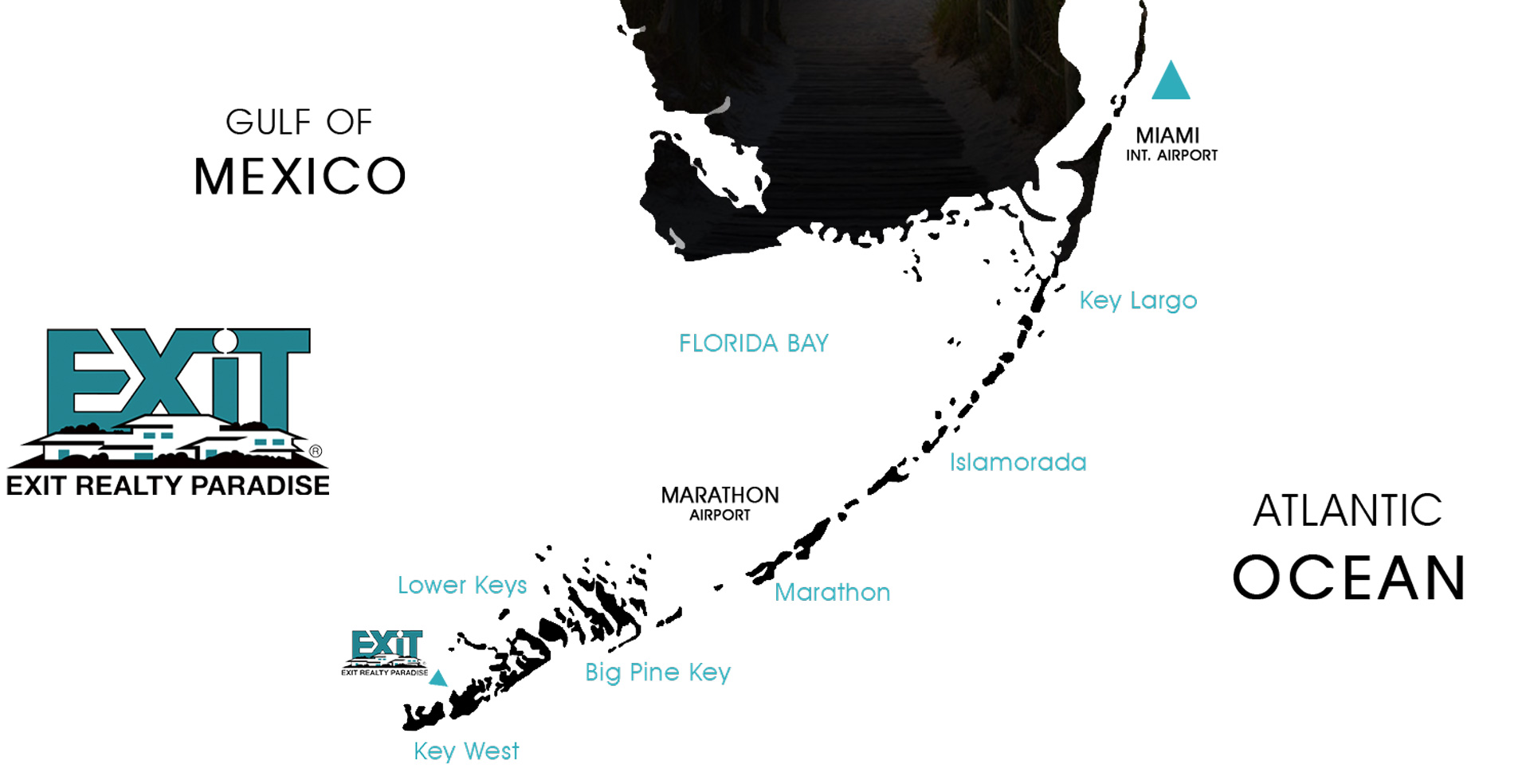 EXIT Realty Paradise Map of the Florida Keys